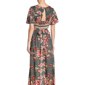 🆕️ Angie Green Tie Waist Printed Romper